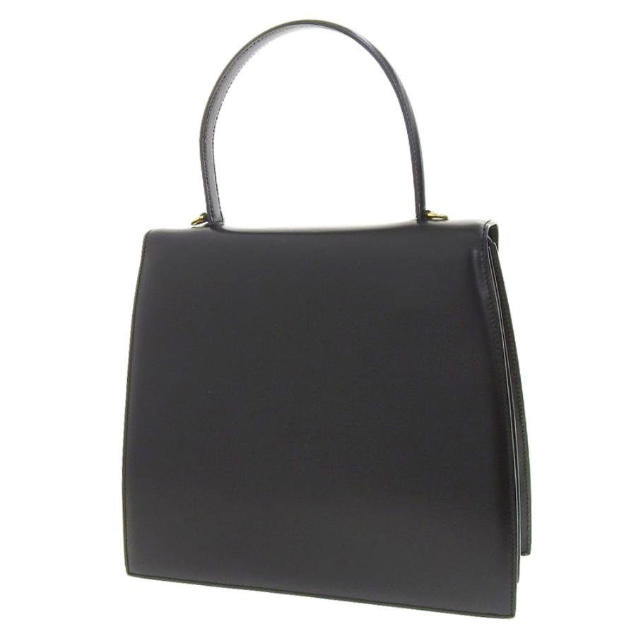 CELINE（セリーヌ） トップハンドル ハンドバッグ レザー ブラック