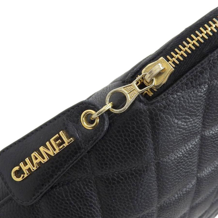 キャビアスキン シャネル CHANEL ロゴ チェーンショルダーバッグ
