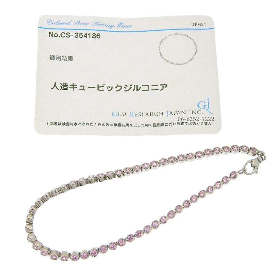 スタージュエリー STAR JEWELRY テニス ブレスレット K18WG 人造