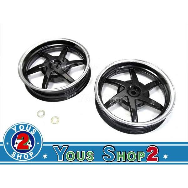 アルミホイール スーパーDIO SR/ZX AF27/AF28 前後セット 黒 : shop