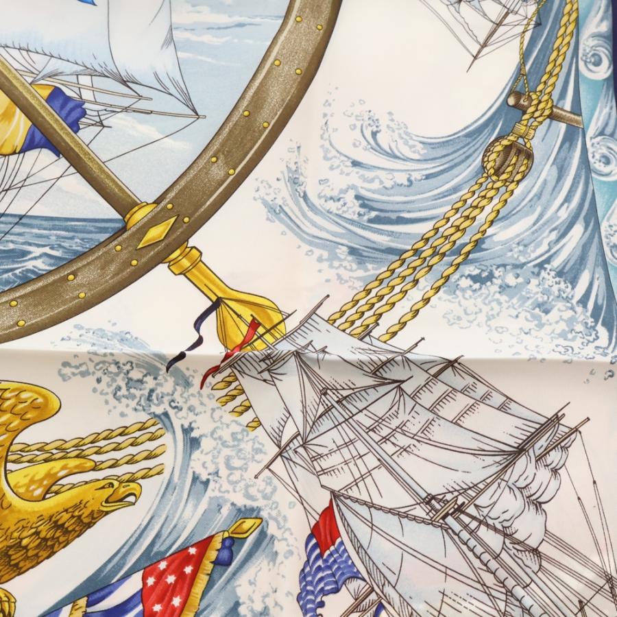 HERMES（エルメス） カレ90 VIVE LE VENT 風よ吹け 船 スカーフ