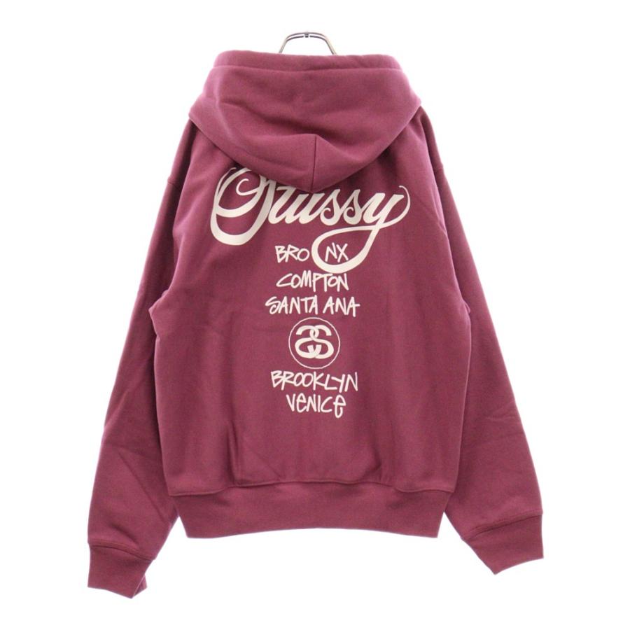 STUSSY（ステューシー） 24SS WORLD TOUR ZIP HOOD Berry ワールド