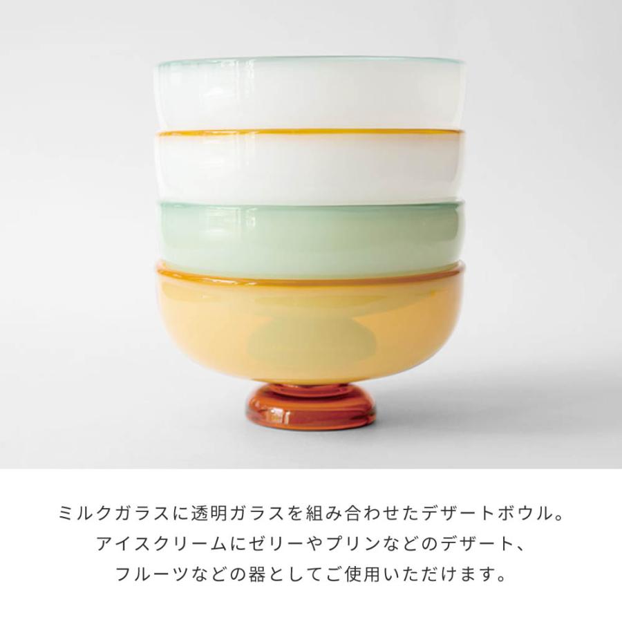amabro（アマブロ） SNOW BOWL デザート皿 ガラス 皿 アイスクリーム