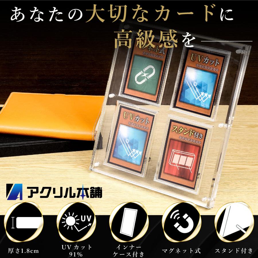 アクリル本舗 マグネット ローダー 4連 スクリューダウン UVカット