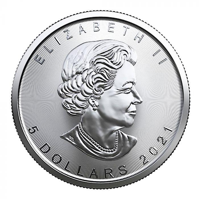 メイプルリーフ 銀貨 2021年 カナダ造幣局発行 1オンス : SILVER ROUND