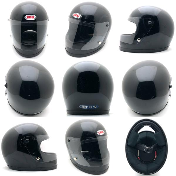 SHOEI 送料無料 BHVシールド付 SHOEI S-12 BLACK 56cm/ショウエイs12黒