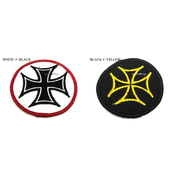 70's VINTAGE IRON CROSS WAPPEN BLACK × YELLOW/ビンテージアイアン