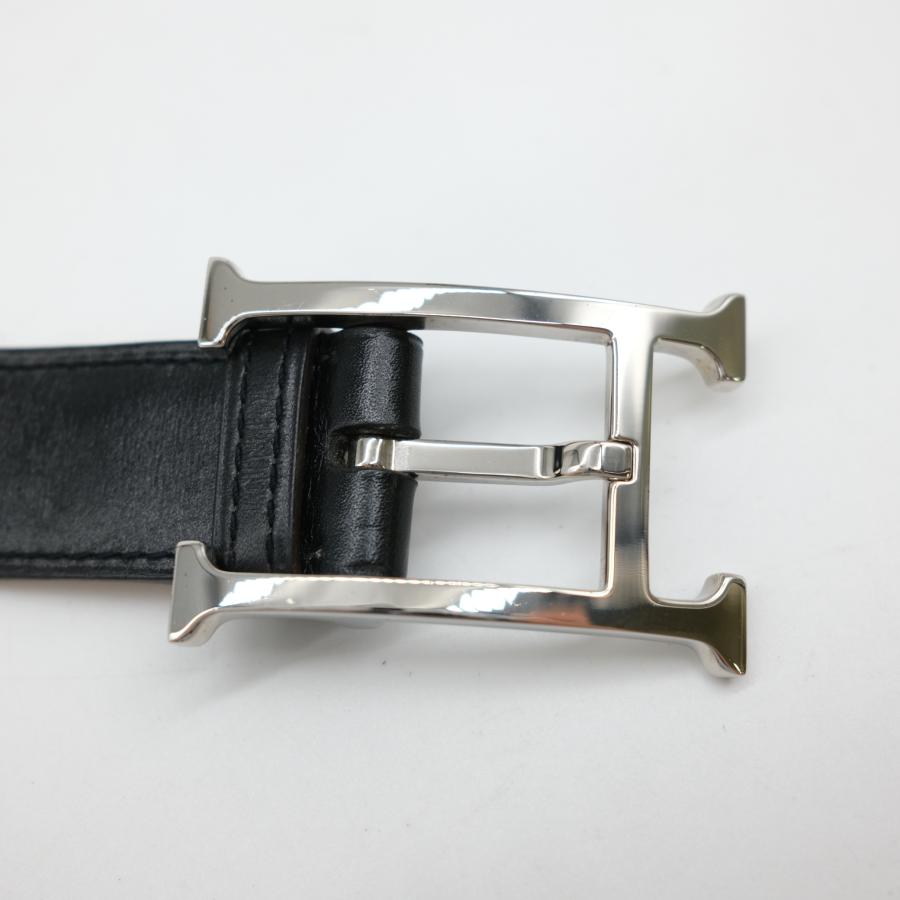 HERMES エルメス Hバックル アッシュ ベルト メンズ スーツ BOXカーフ