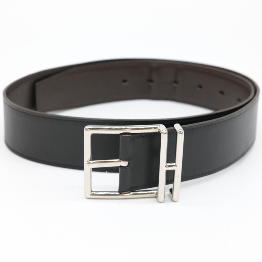 HERMES（エルメス） 【お値引き】HERMES ベルト ネイサン 黒 ブラウン