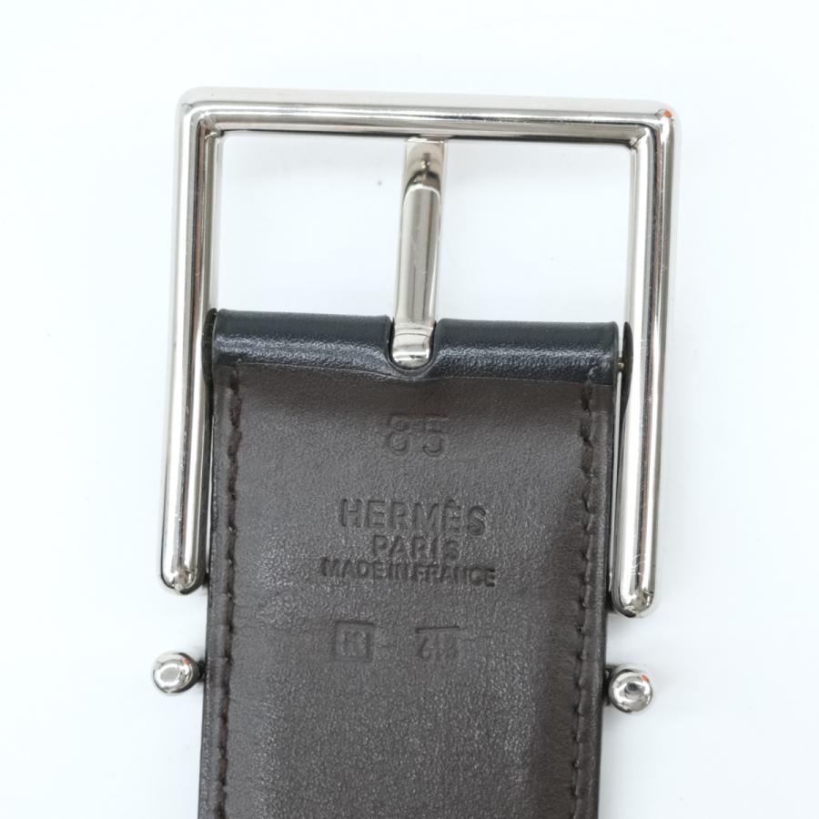 HERMES（エルメス） 【お値引き】HERMES ベルト ネイサン 黒 ブラウン