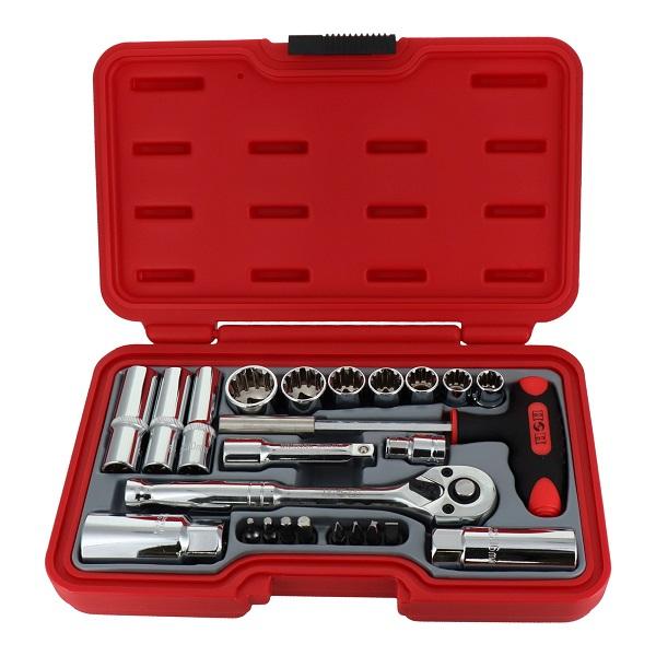 H＆H ソケットレンチセット 9.5mm 3/8 24pcs 工具セット ツールセット