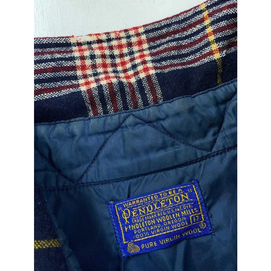 PENDLETON◇60s/ボードシャツ/17/ウール/ネイビー/チェック : セカンド