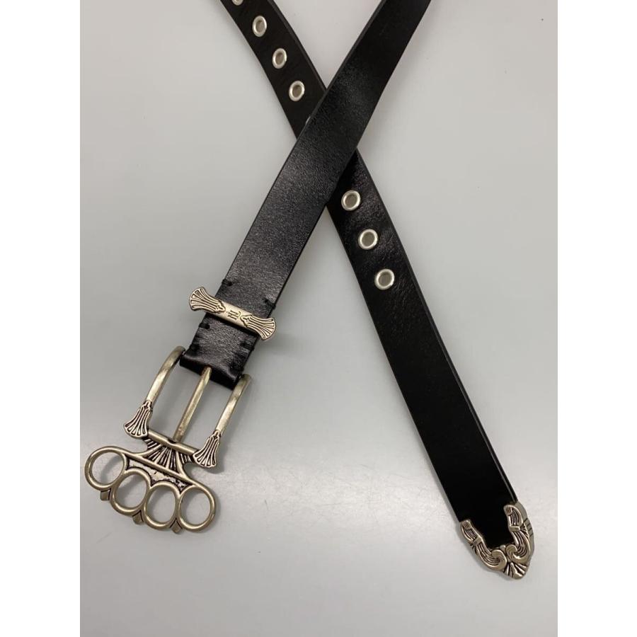 SILVER FILLED KUNCKLES BELT/NULLUS/ベルト/レザー/BLK/メンズ
