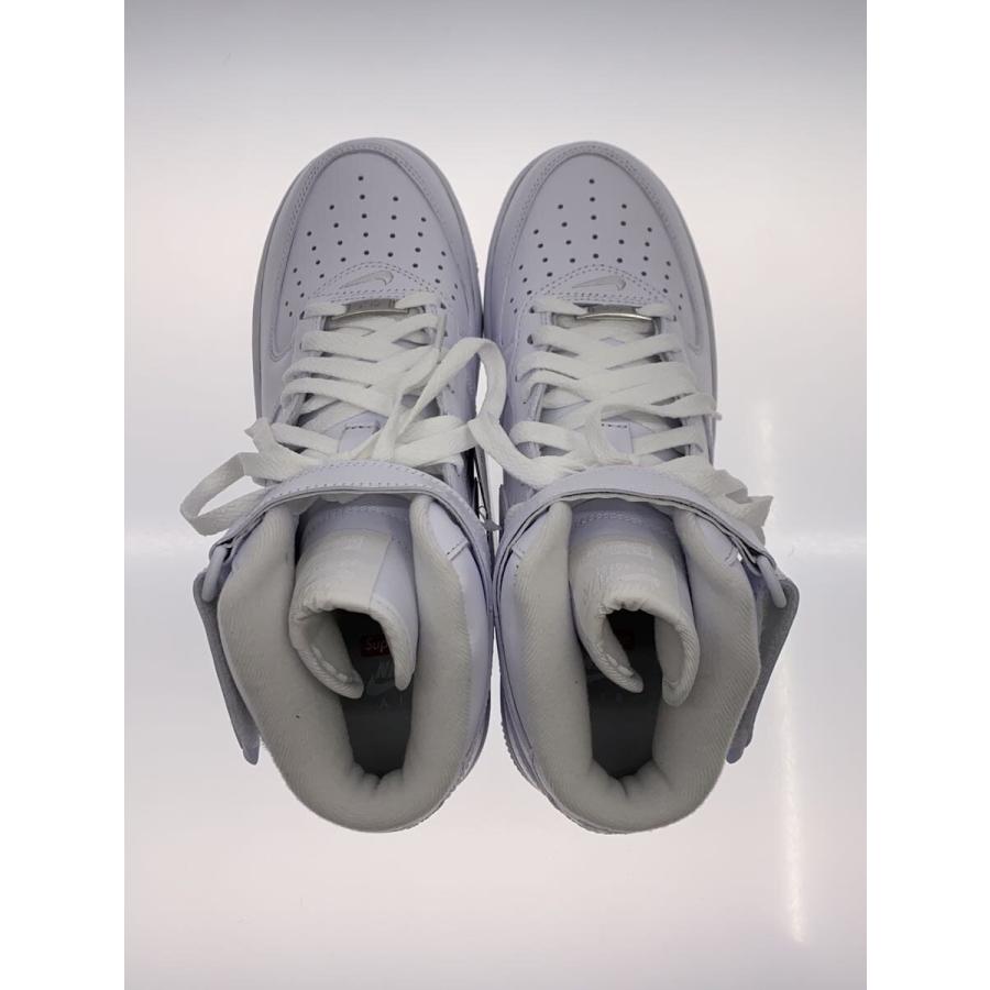 NIKE◇AIR FORCE 1 MID_エアフォース ミッド/26cm/WHT/フェイクレザー