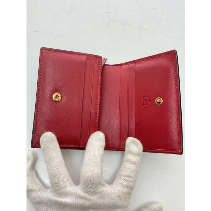 GUCCI◇さくらんぼ/2つ折り財布_GGスプリーム/レザー/ベージュ/総柄