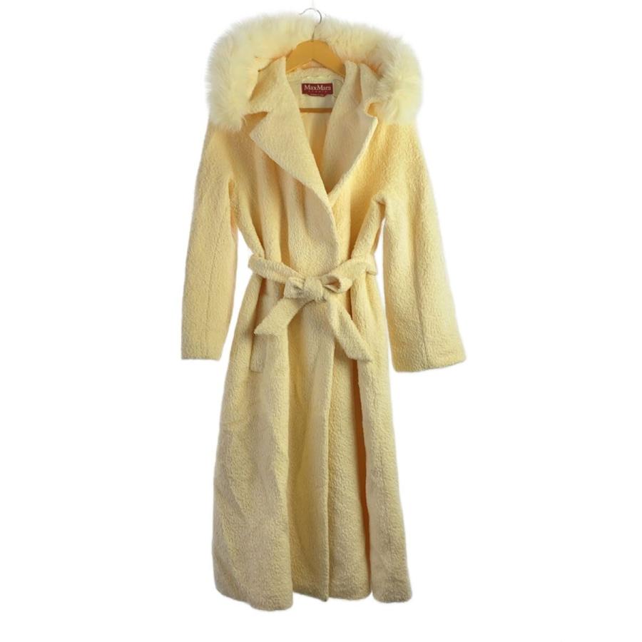 MAX MARA STUDIO◇フーテッドコート/40/アルパカ/IVO/601601836