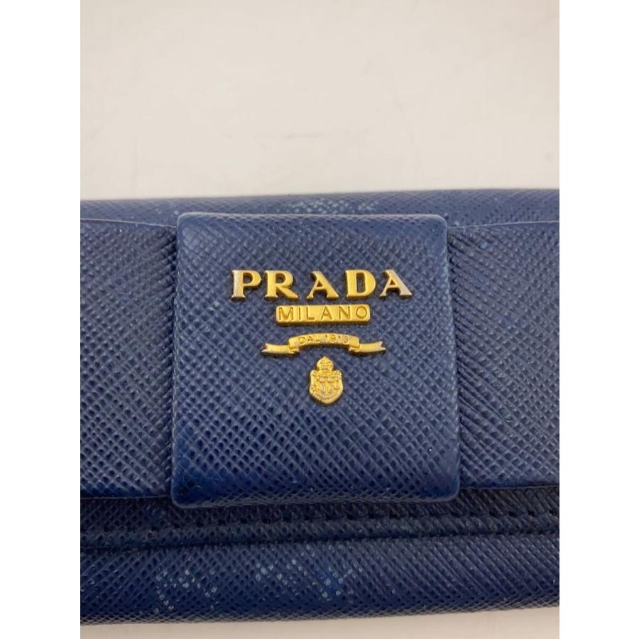 PRADA◇プラダ/キーケース/PVC/ネイビー/無地/レディース : セカンド