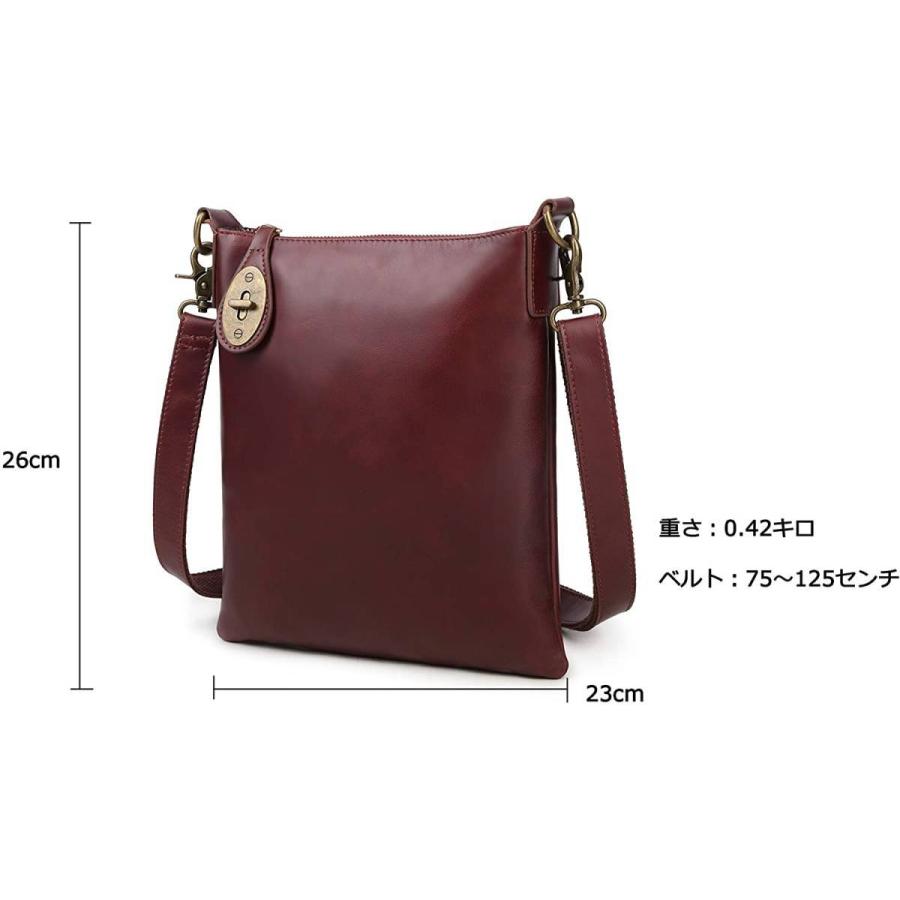 本革 ショルダーバッグ ワインレッド ワイン 高級感 新品 お洒落