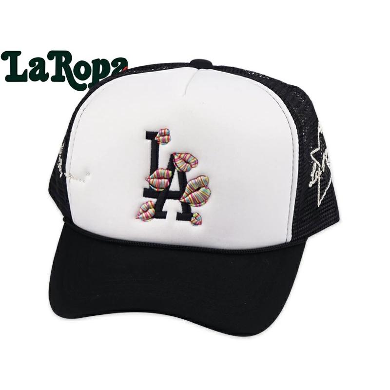 LA ROPA Life ラロパ SIGNATURE 'LA' RAINBOW TRUCKER HAT WHITE/BLACK