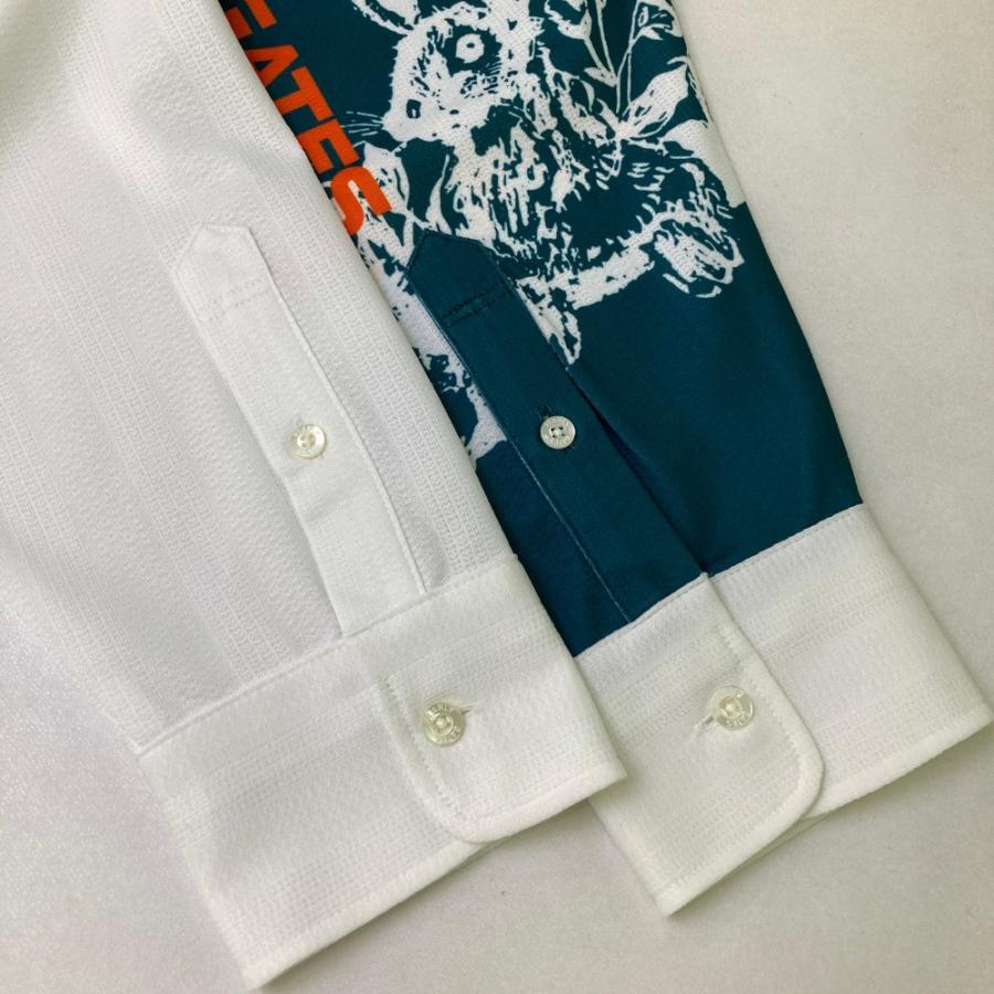 PEARLY GATES パーリーゲイツ 2024年モデル 長袖シャツ 総柄 ホワイト