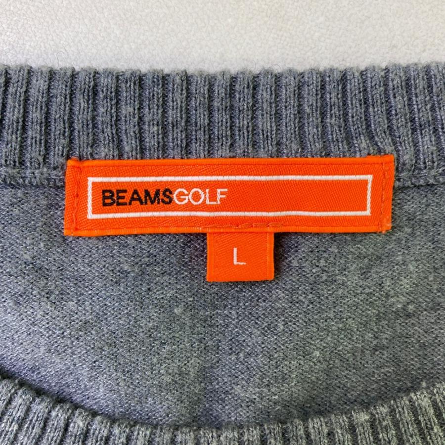 BEAMS GOLF ビームスゴルフ ニットセーター グレー系 L ゴルフウェア