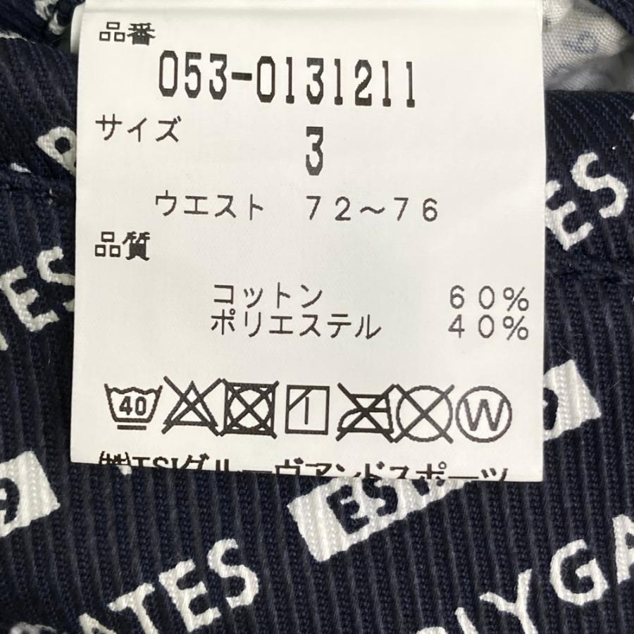 PEARLY GATES パーリーゲイツ ストレッチパンツ ロゴ 総柄 ネイビー系