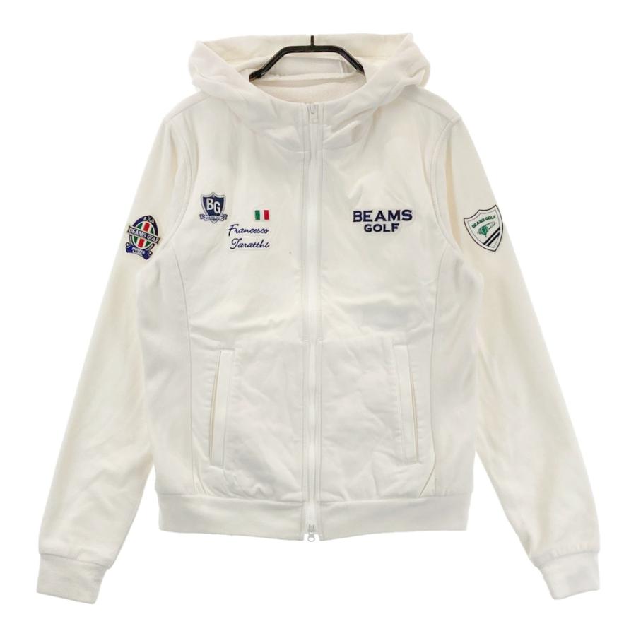 BEAMS GOLF ビームスゴルフ 切替 フリース ジップパーカー ホワイト系