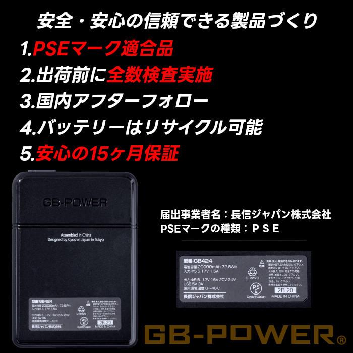 長信ジャパン 24V 空調ウェア 服用 EFウェア用 ファン＆バッテリー