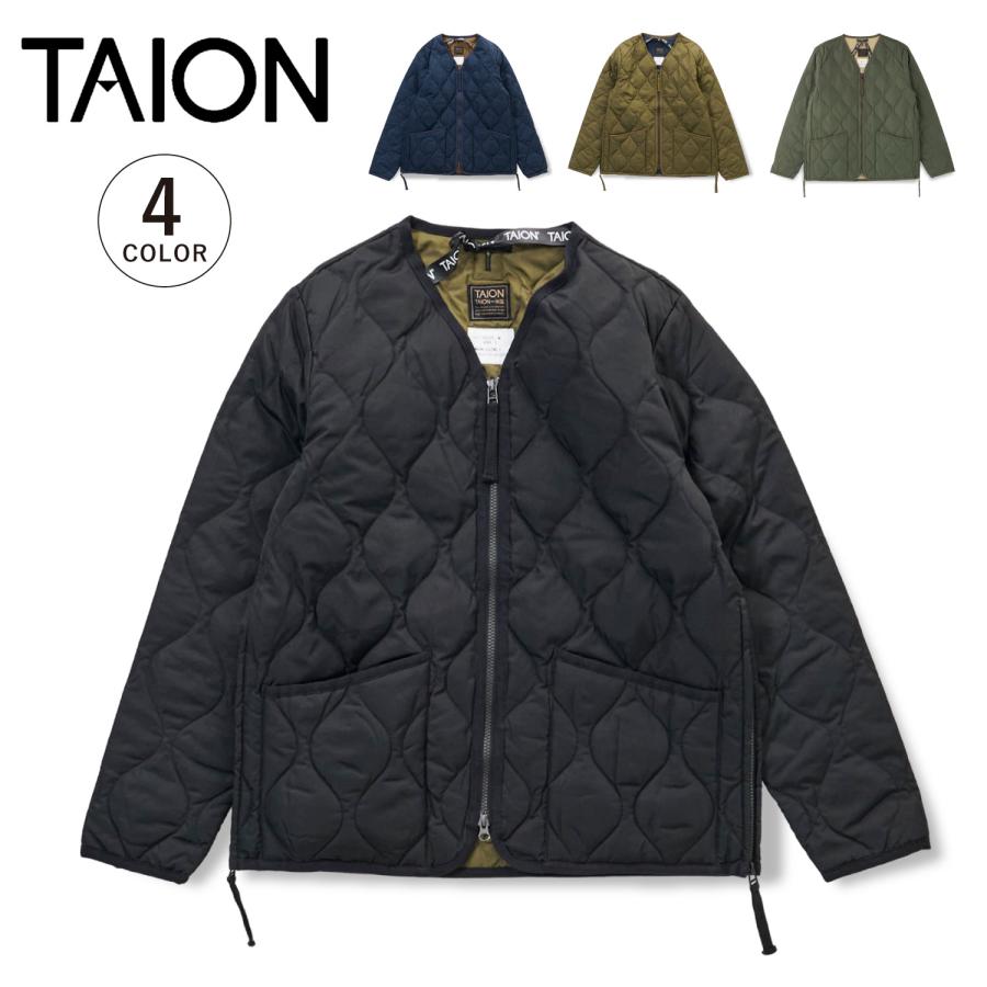 TAION（タイオン） ダウン ジャケット アウター ミリタリー Vネック