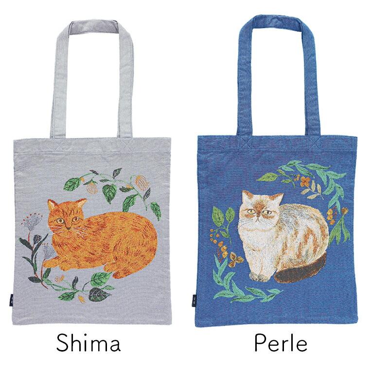 松尾ミユキ レクタングルトートバッグ 肩掛けトート A4 バッグ ねこ 猫