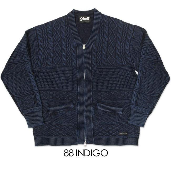 Schott N.Y.C（ショット） SCHOTT コットンニット ダルカラー ジップ