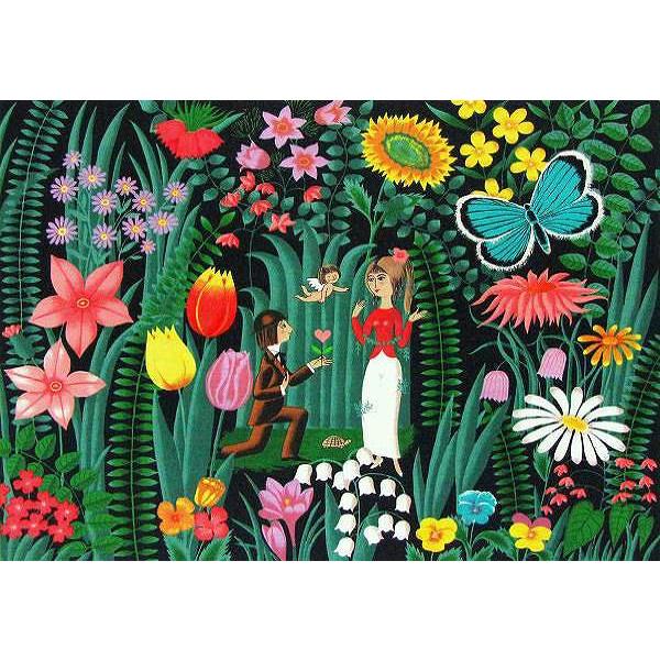 レイモン・ペイネ『お花のプロポーズ』リトグラフ 【絵画 額付 新品