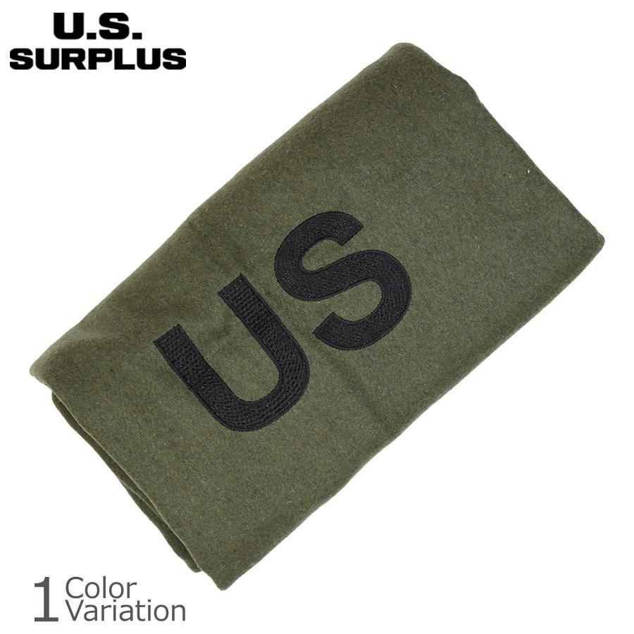 U.S SURPLUS（USサープラス） 米軍放出未使用品 ウール毛布 U.S.刺繍