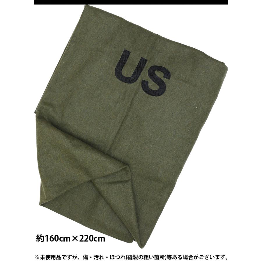U.S SURPLUS（USサープラス） 米軍放出未使用品 ウール毛布 U.S.刺繍