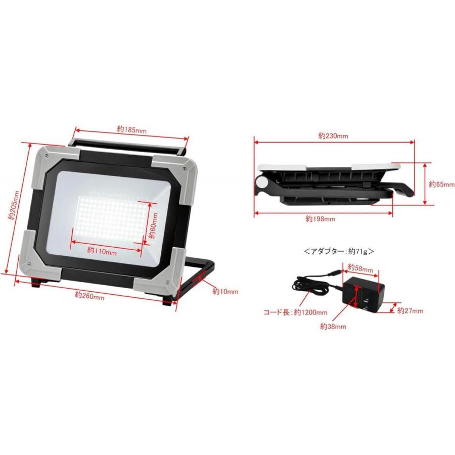 高儀（TAKAGI） EARTH MAN 薄型 LED ワークライト 50W WLT-50LiA 薄型