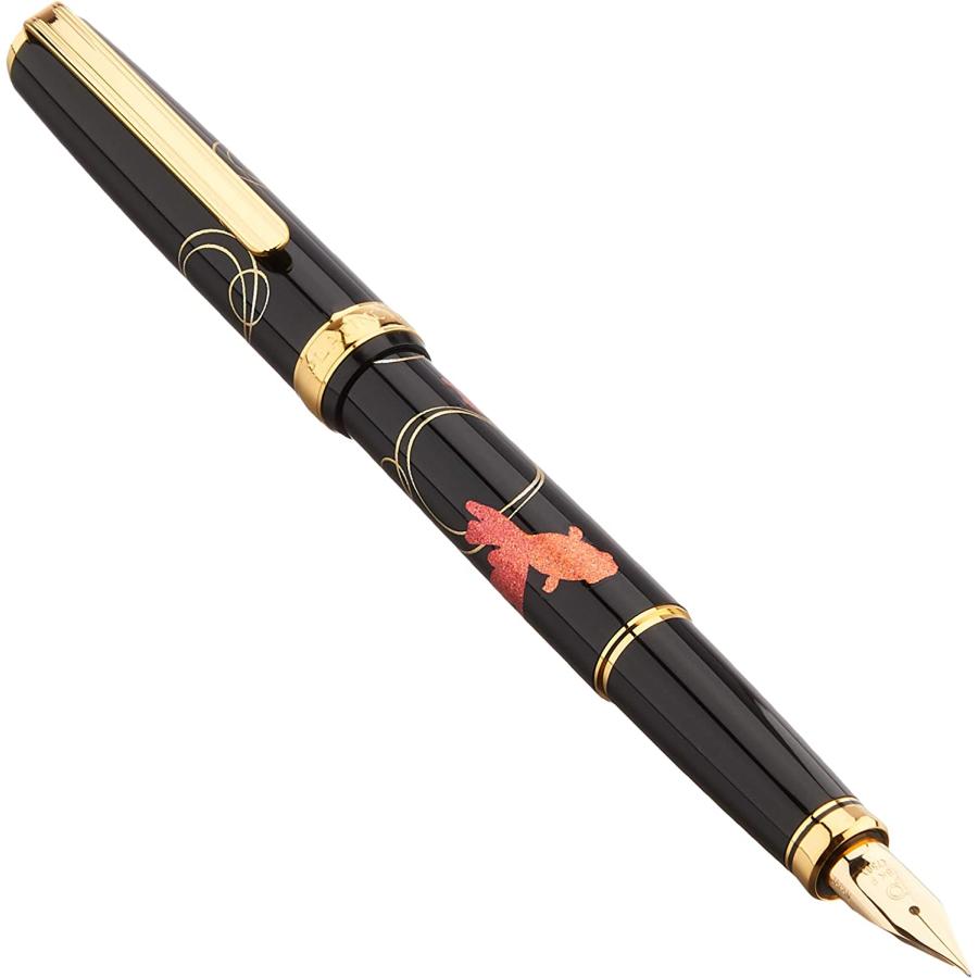 在庫品】プラチナ万年筆 万年筆 美巧 近代蒔絵 金魚 細字 PTL-20000H