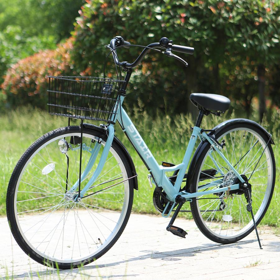 折りたたみシティサイクル 折りたたみ自転車 シマノ製6段変速 26インチ