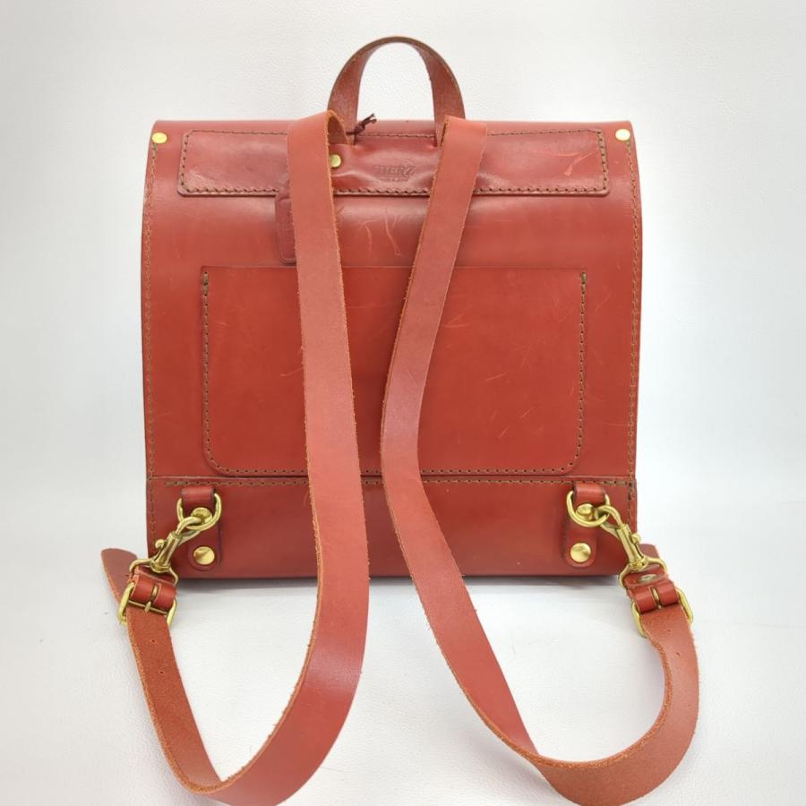 HERZ（ヘルツ） レザーリュック レッド ブラウン 革製品 ハンドメイド