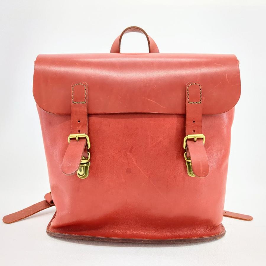 HERZ（ヘルツ） レザーリュック レッド ブラウン 革製品 ハンドメイド