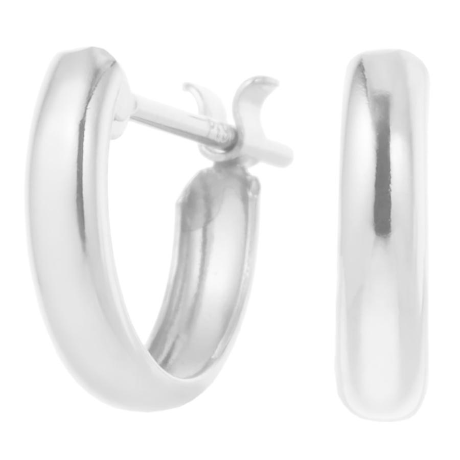 フープピアス プラチナ900 pt900 ミニ 甲丸 丸み スナップ 小さい