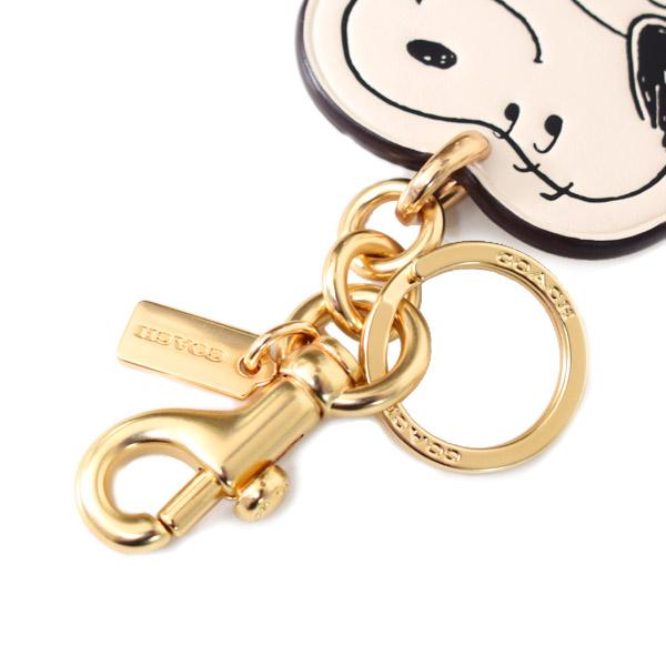 COACH（コーチ） キーホルダー スヌーピー ピーナッツ コラボ レザー