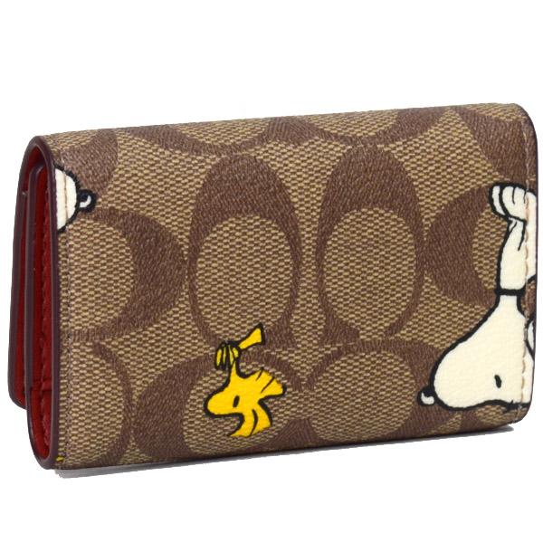 COACH（コーチ） キーケース スヌーピー ピーナッツ コラボ ウッド