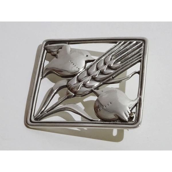 Georg Jensen（ジョージ ジェンセン） ブローチ250 鳥と麦