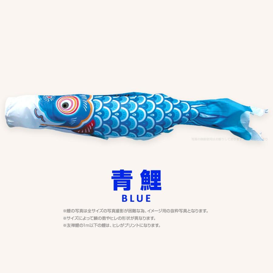 こいのぼり 単品 友禅鯉 6m 単品鯉 黒 赤 青 緑 橙 : 節句&ギフト専門