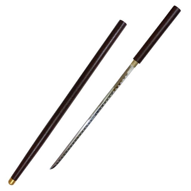 仕込み杖「茶石目鞘」(仕込杖 模擬刀 美術刀 杖に仕込んだ刀剣 全長