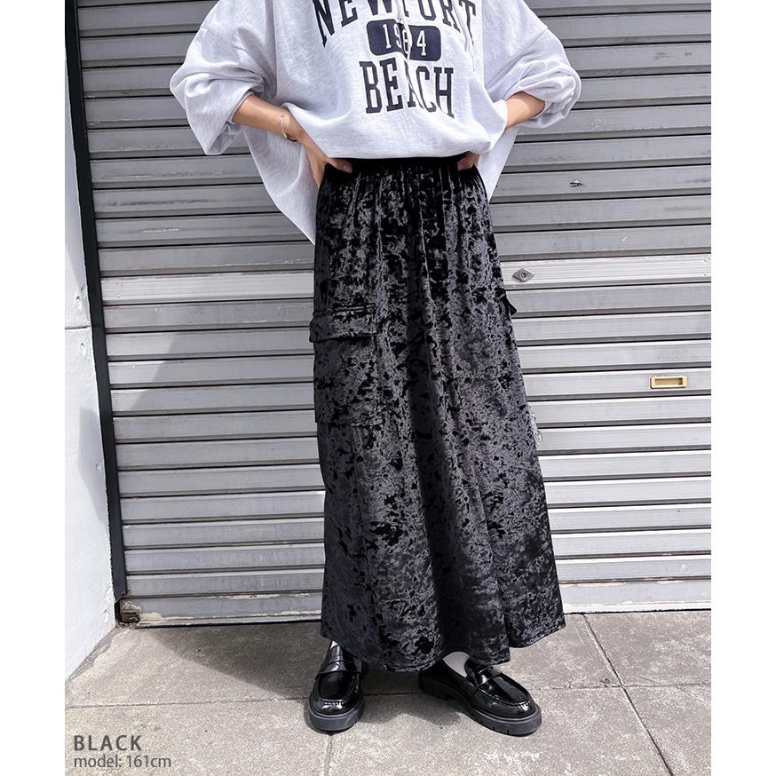REAL STYLE ベロア スカート レディース タイトスカート ナロー