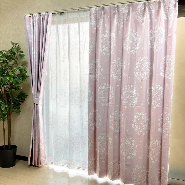 カーテン 2級遮光 遮熱 2枚組 タッセル 100×200cm ミッキー フレンズ
