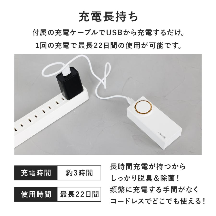 ミニ空気清浄機 オゾン発生器 脱臭 脱臭機 除菌 充電式 オゾン脱臭機