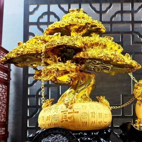 招財樹 瓢箪 ひょうたん 置物 金色 黄金 財 金運 厄除 風水 開運 縁起