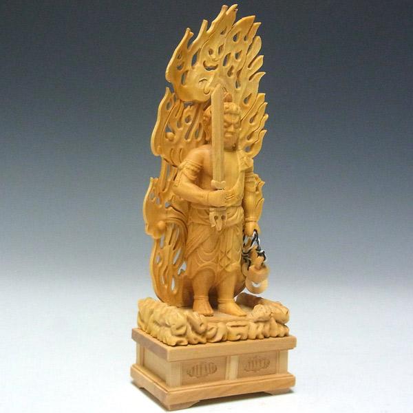 不動明王 立像 高さ16cm 柘植製 木彫り 仏像 : 仏像と縁起物の専門店